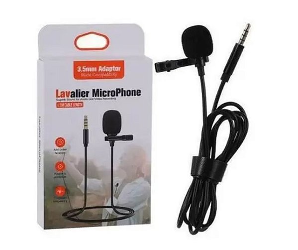 Microfone De Lapela p/ Celular Smartphone Android iPhone
