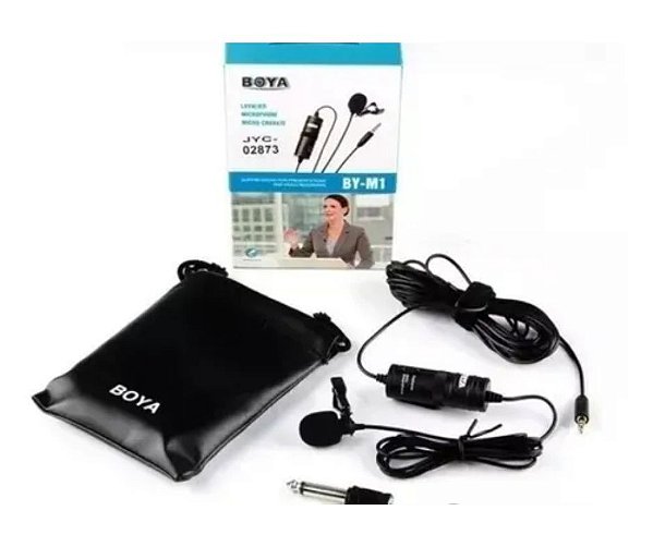 Microfone Boya BY-M1 Condensador Omnidirecional Preto