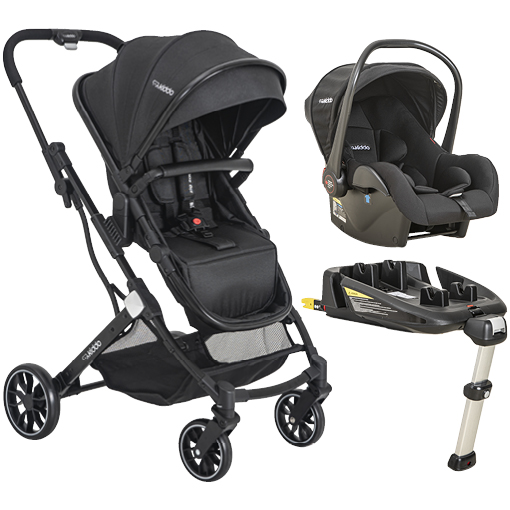 Carrinho Zig Zag Preto Isofix 3 em 1 - Tutti Amore - A melhor loja