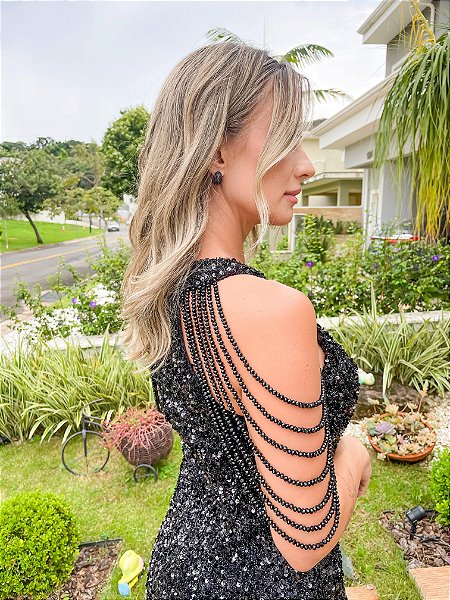 Vestido De Festa Bordado Em Pedraria Bordado Pedraria Vestido De