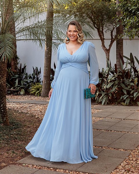 Madrinha Plus Size Vestido Serenity Madrinha Madrinha Azul