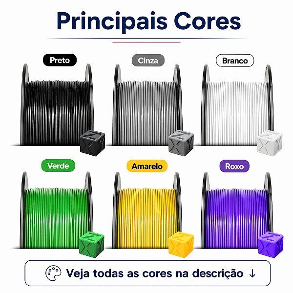 Filamento PLA Speed+ GTMax3D 1.75mm - 1kg - Várias Cores - GTMax3D