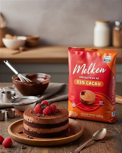CHOCOLATE EM PÓ 33% MELKEN 1,050Kg - HARALD - New Festa - Artigos