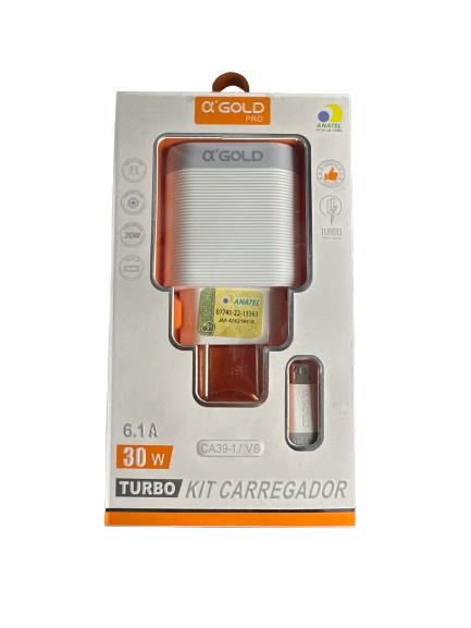 Carregador V8 6.1a 30w Agold Ca391