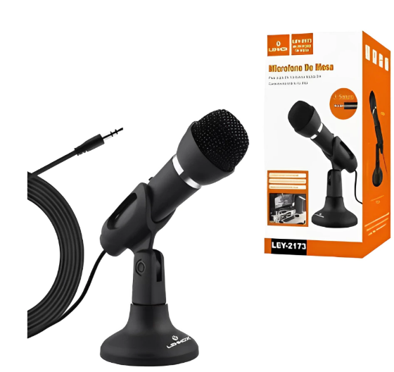 Microfone De Mesa Com Fio Lehmox Ley2173