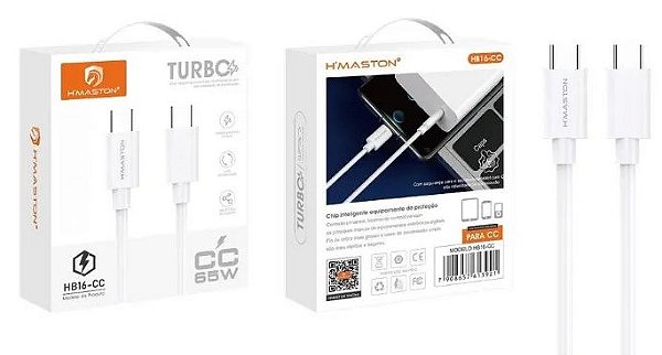 Cabo de Dados Tipo-C Turbo 5A 1M - Hmaston HB17