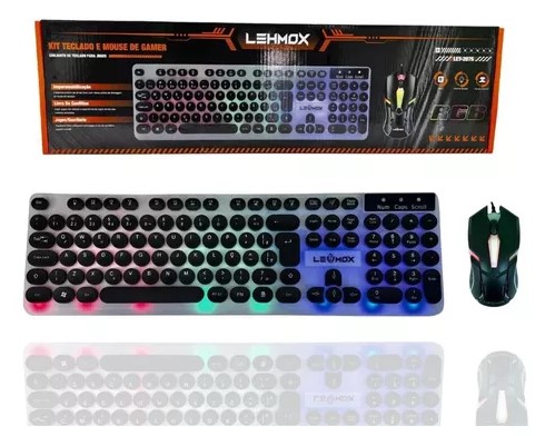 Kit Teclado E Mouse Com Fio Gamer Rgb Lehmox Ley2075