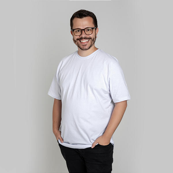 Camiseta Plus Size Algodão G1, G2 e G3 Adulto Unissex Branca