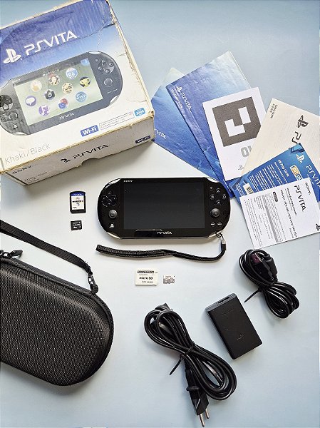 PS Vita Slim Khaki Black 128GB Completo | Tukanoo Games - Tukanoo