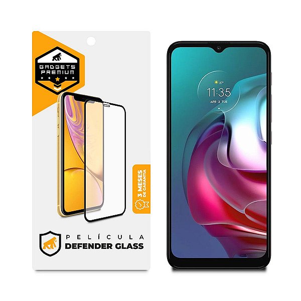 Película para Motorola Moto G30 - Defender Glass Preta - Gshield