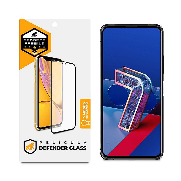 Película para Asus Zenfone 7 ZS670KS - Defender Glass Preta - Gshield