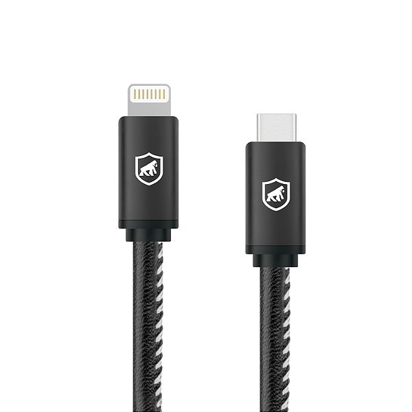 Cabo Turbo Militar - 1,5M - Lightning - Tipo C - Certificado MFI - Homologado - iPhone / iPad - Gshield
