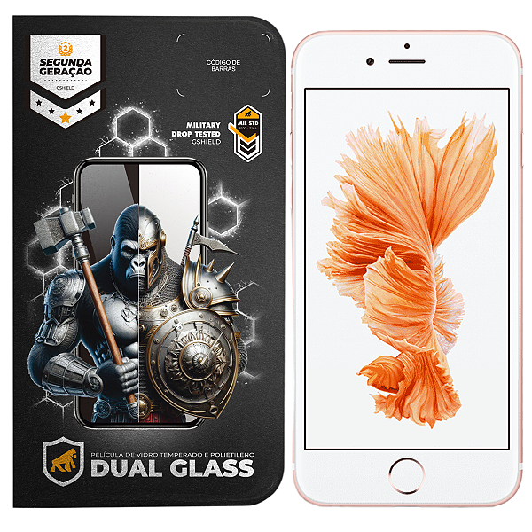 Película para iPhone 6 Plus e 6S Plus - Dual Glass Branca - Gshield