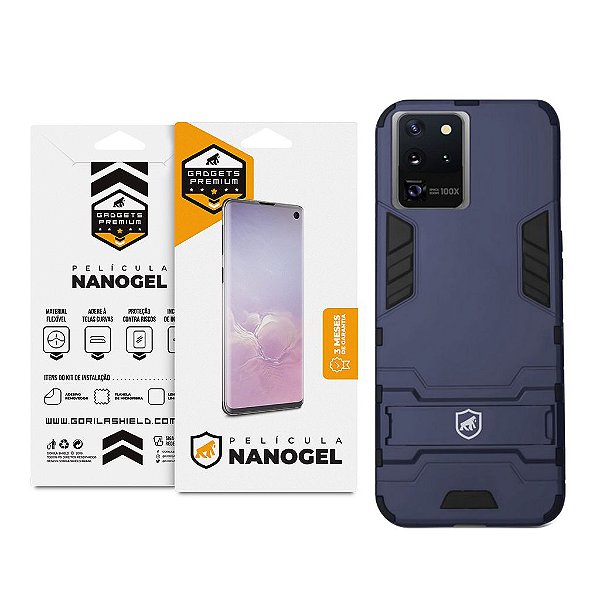 Kit Capa Armor e Película de Nano Gel para Samsung Galaxy S20 Ultra - Gshield