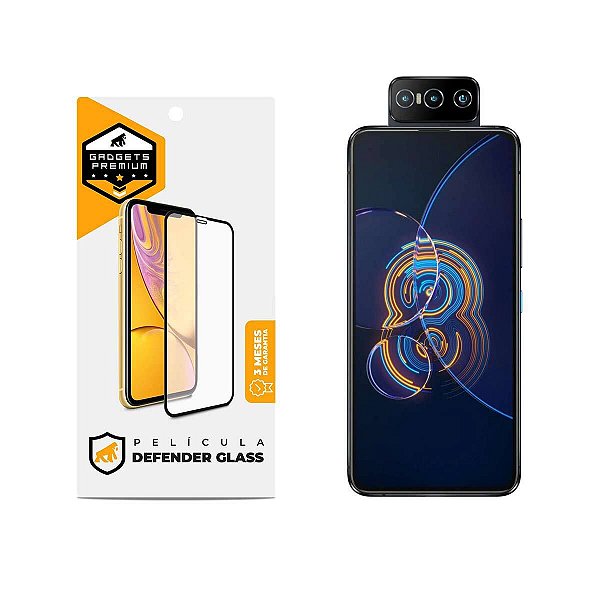 Película para Asus Zenfone 8 Flip - Defender Glass Preta - Gshield