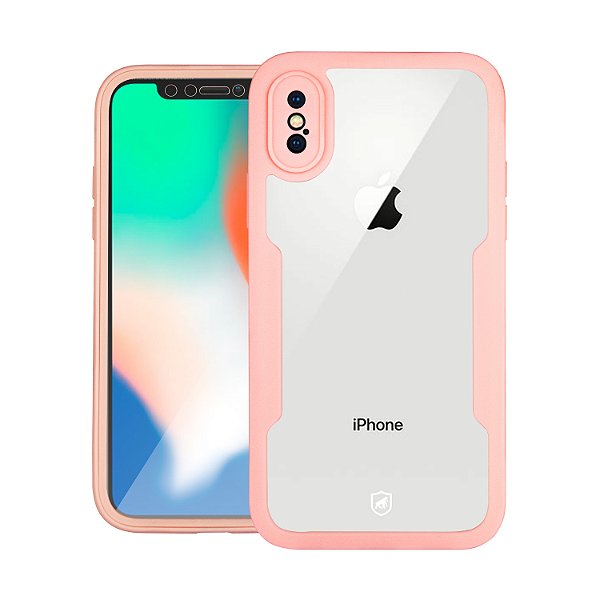 Capa 360 para iPhone X / XS - Rosa - Frente e Verso - Gshield