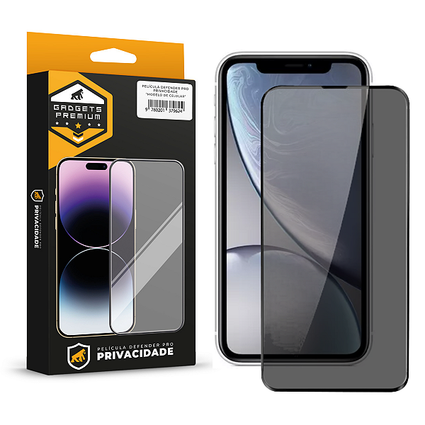 Película para iPhone XR - Defender Pro Privacidade - Preta - Gshield