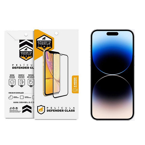 Película para iPhone 14 Pro Max - Defender Glass Preta - Gshield