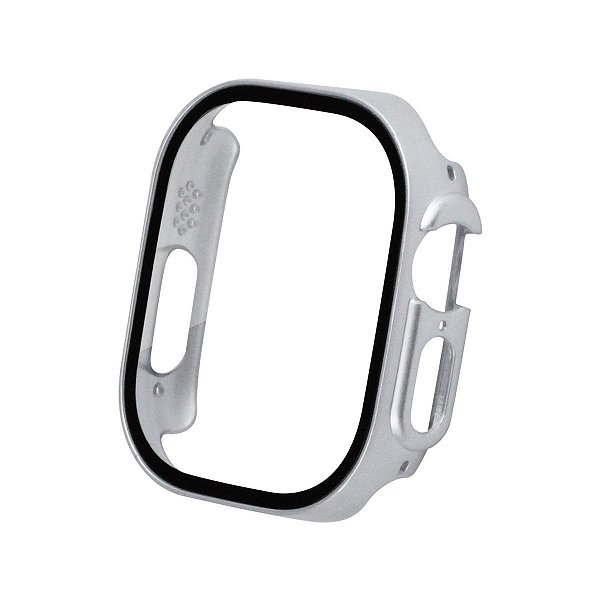 Case para Apple Watch Ultra 49MM (Series 1ª geração/2ª geração/3ª geração) Prata - Armor - acompanha película integrada na case - Gshield