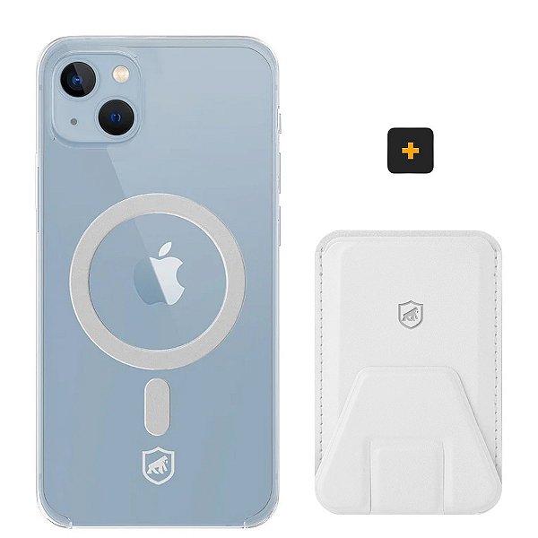 Kit Magsafe - Capa e Carteira com Kickstand para iPhone 14 - Gshield