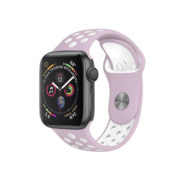 Pulseira para Apple Watch Armor Running 49MM- Rosa e Branco - Gshield