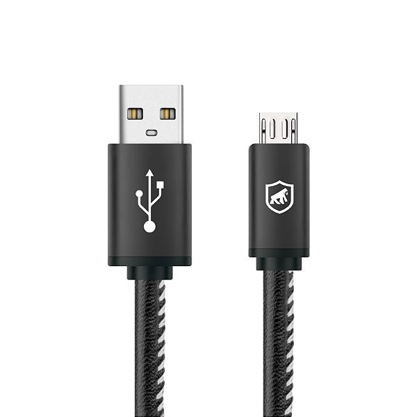 Cabo Micro USB V8 Reforçado 1,5m para Carregamento Rápido e Transferência de Dados - Turbo Militar - Gshield