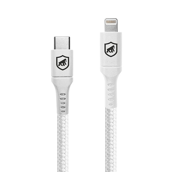 Cabo Survivor para Lightning / Tipo C - 1,5m - Branco - Gshield