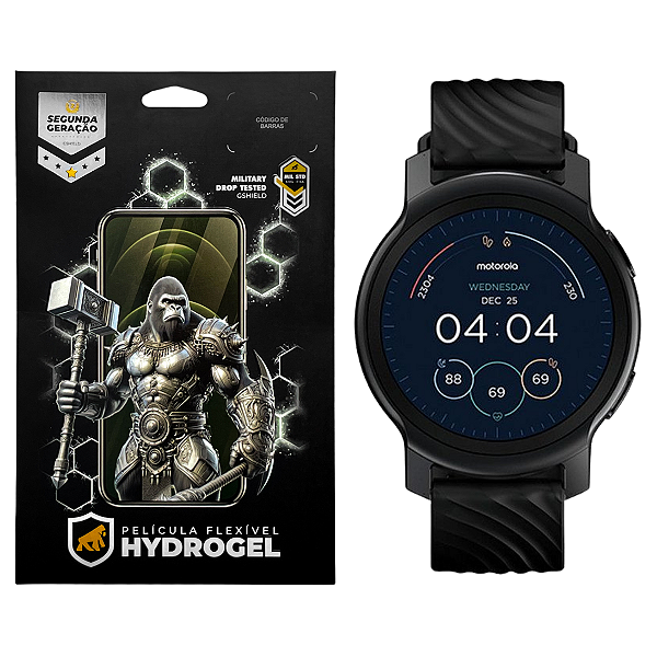 Película para Smartwatch Motorola Moto Watch 100 - Hydrogel HD 6 Unidades - Gshield