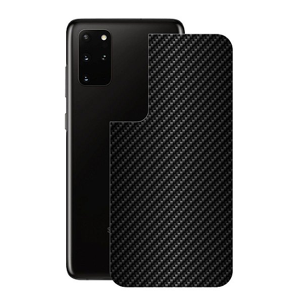 Película para Samsung Galaxy S20 Plus - Traseira de Fibra de Carbono Preta - Gshield