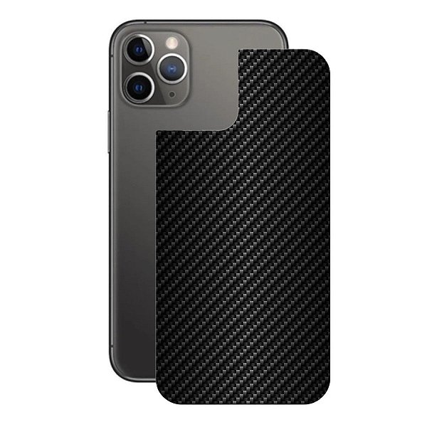 Película para iPhone 11 Pro Max - Traseira de Fibra de Carbono Preta - Gshield