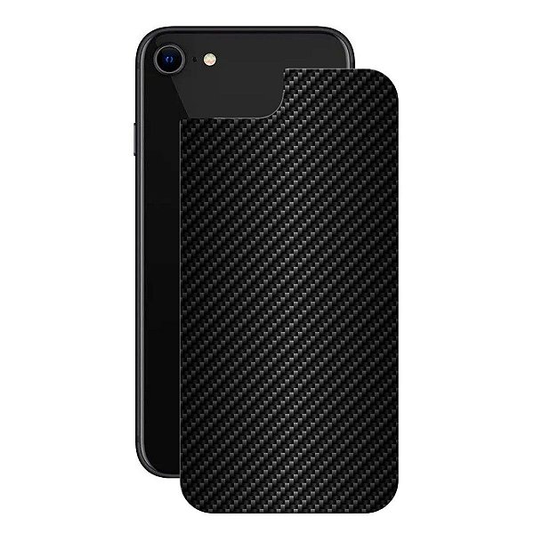 Película para iPhone 7 / 8 / SE 2 / SE 3 - Traseira de Fibra de Carbono Preta - Gshield