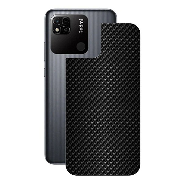 Película para Xiaomi Redmi 10A - Traseira de Fibra de Carbono Preta - Gshield