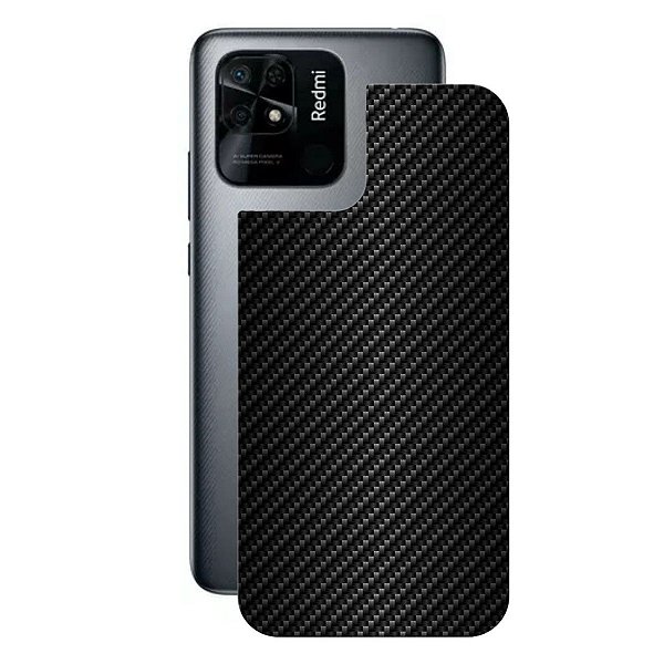 Película para Xiaomi Redmi 10C - Traseira de Fibra de Carbono Preta - Gshield