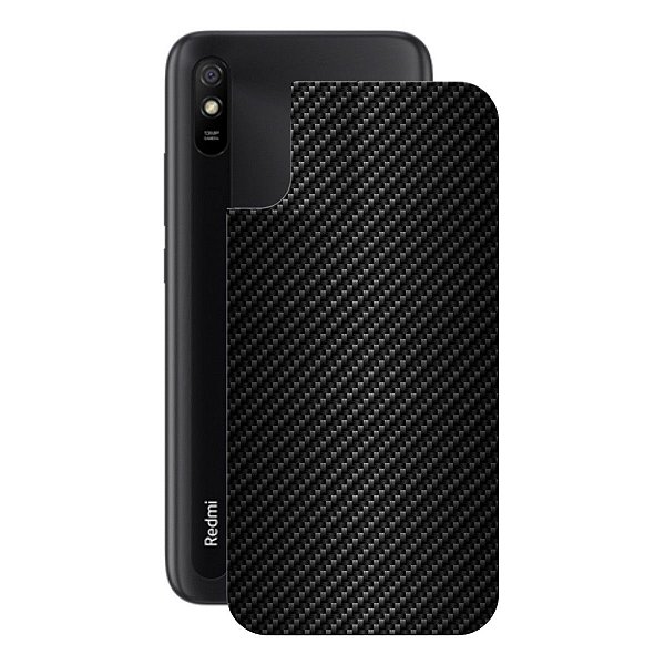 Película para Xiaomi Redmi 9A - Traseira de Fibra de Carbono Preta - Gshield