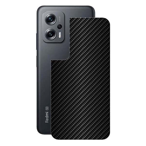 Película para Xiaomi Poco X4 GT - Traseira de Fibra de Carbono Preta - Gshield