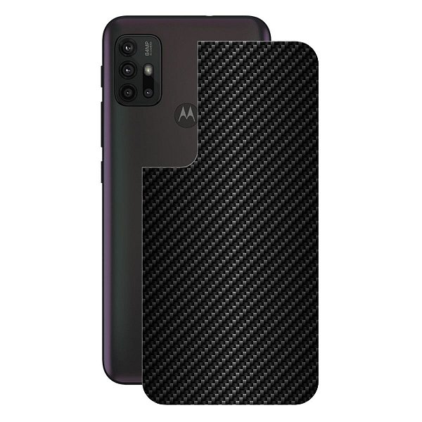 Película para Motorola Moto G30 - Traseira de Fibra de Carbono Preta - Gshield