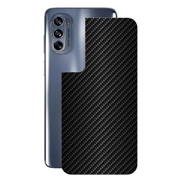 Película para Motorola Moto G62 - Traseira de Fibra de Carbono Preta - Gshield