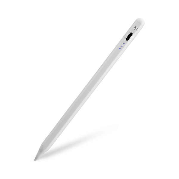 Caneta Touch Capacitiva Pro com Palm Rejection e traço adaptável - Branca - Gshield