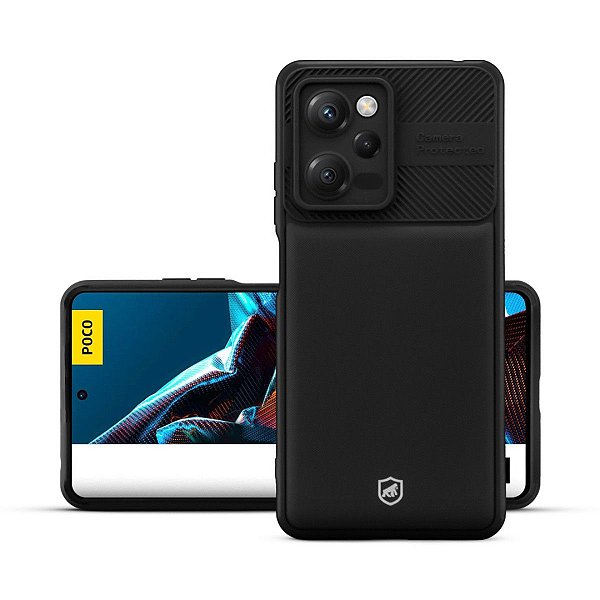 Capa para Poco X5 Pro 5G - Symetric Preta - Gshield