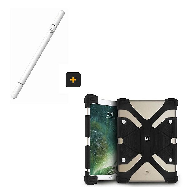 Kit Capa Skull Armor Universal e Caneta Dinamic para Tablet de 7 a 8 Polegadas - Gshield