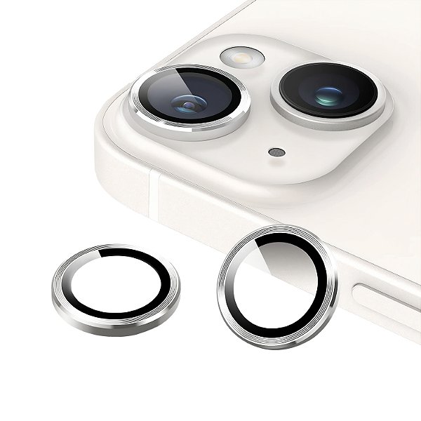 Protetor de Lente para iPhone 13 Mini - One Armor - Frame para câmera - Prata - Gshield