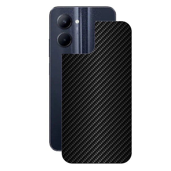 Película para Realme C33 - Traseira de Fibra de Carbono Preta - Gshield