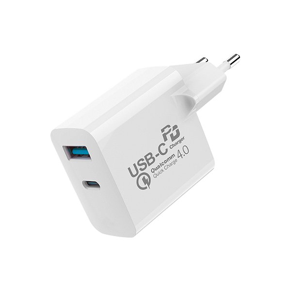 Carregador de Parede Turbo Delivery QC 4.0 33W - USB-A / Tipo C - Gshield
