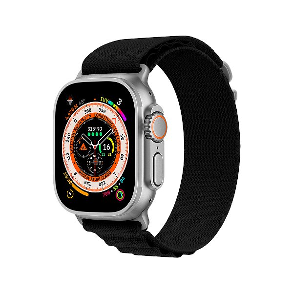 Pulseira para Apple Watch 45 MM  - Alpina Loop - Preta - Gshield