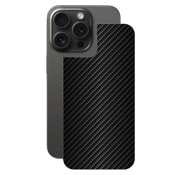Película para iPhone 15 Pro Max - Traseira de Fibra de Carbono Preta - Gshield