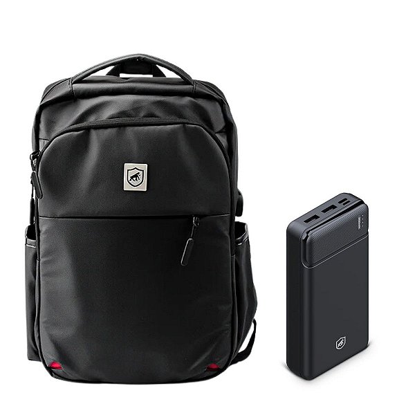 Mochila Guardian + Carregador Portátil Armor 20.000mAh - Gshield