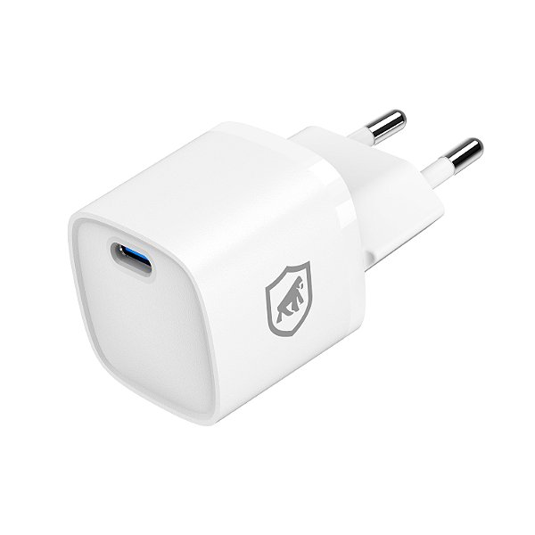 Carregador Turbo Gan Ultra Slim Tipo C 20W - Exclusivo Online - Branco - Gshield
