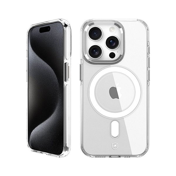 Capa para iPhone 15 Pro - MagSafe Crystal Armor - NÃO AMARELA - Gshield