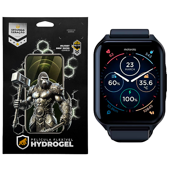 Película para Smartwatch Motorola Moto Watch 70 - Hydrogel HD 6 Unidades - Gshield