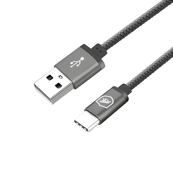 Cabo Symetric USB-A/Tipo-C - Cinza - 1,5M - Gshield